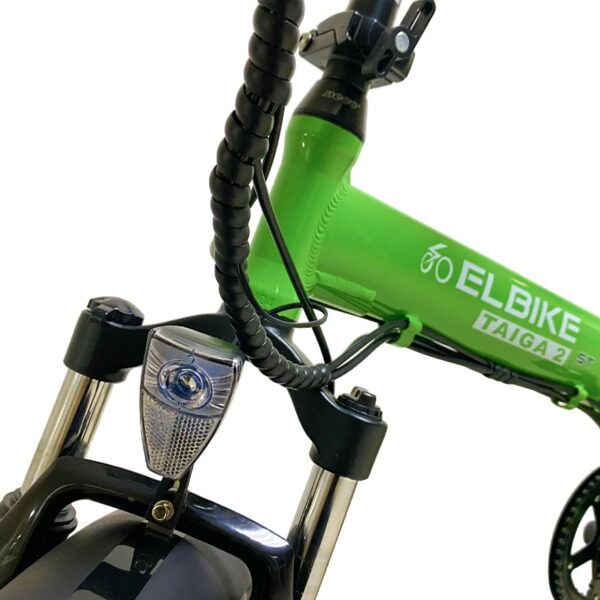 Электровелосипед-elbike-taiga-2-st-зелёный-чёрный-фара